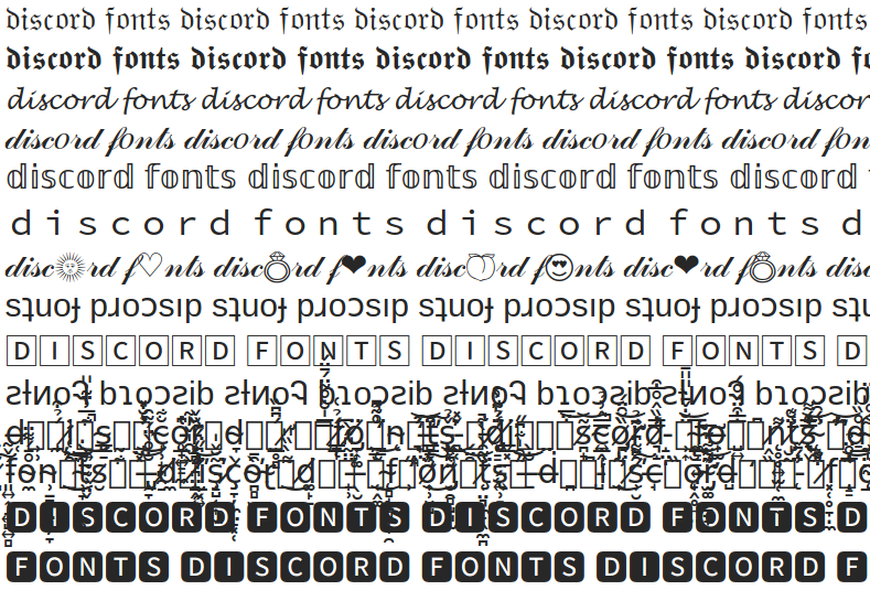 ᐈ Discord Font (𝒞𝑜𝓅𝓎 𝒶𝓃𝒹 𝒫𝒶𝓈𝓉𝑒) ✓ 64+ Free Discord Fonts