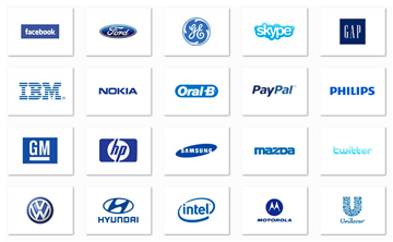 companies with blue logos