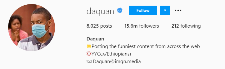 Daquan meme account