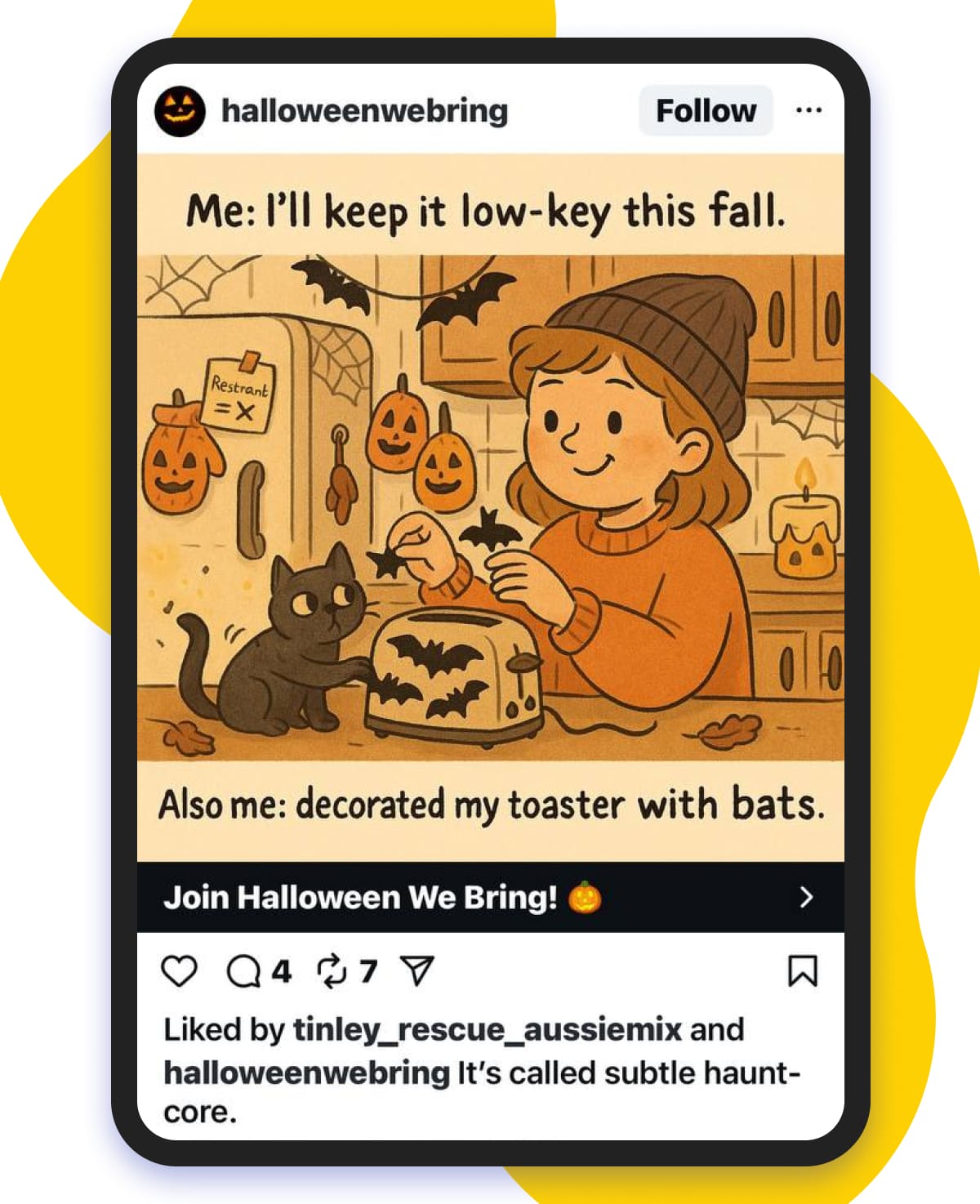 halloweenwebring IG post