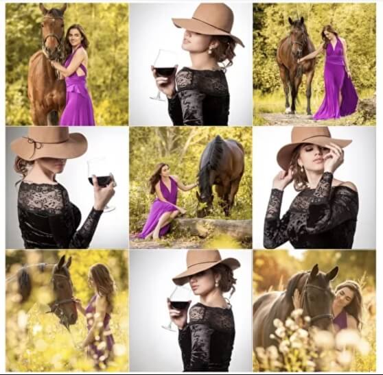 Horses and woman hats